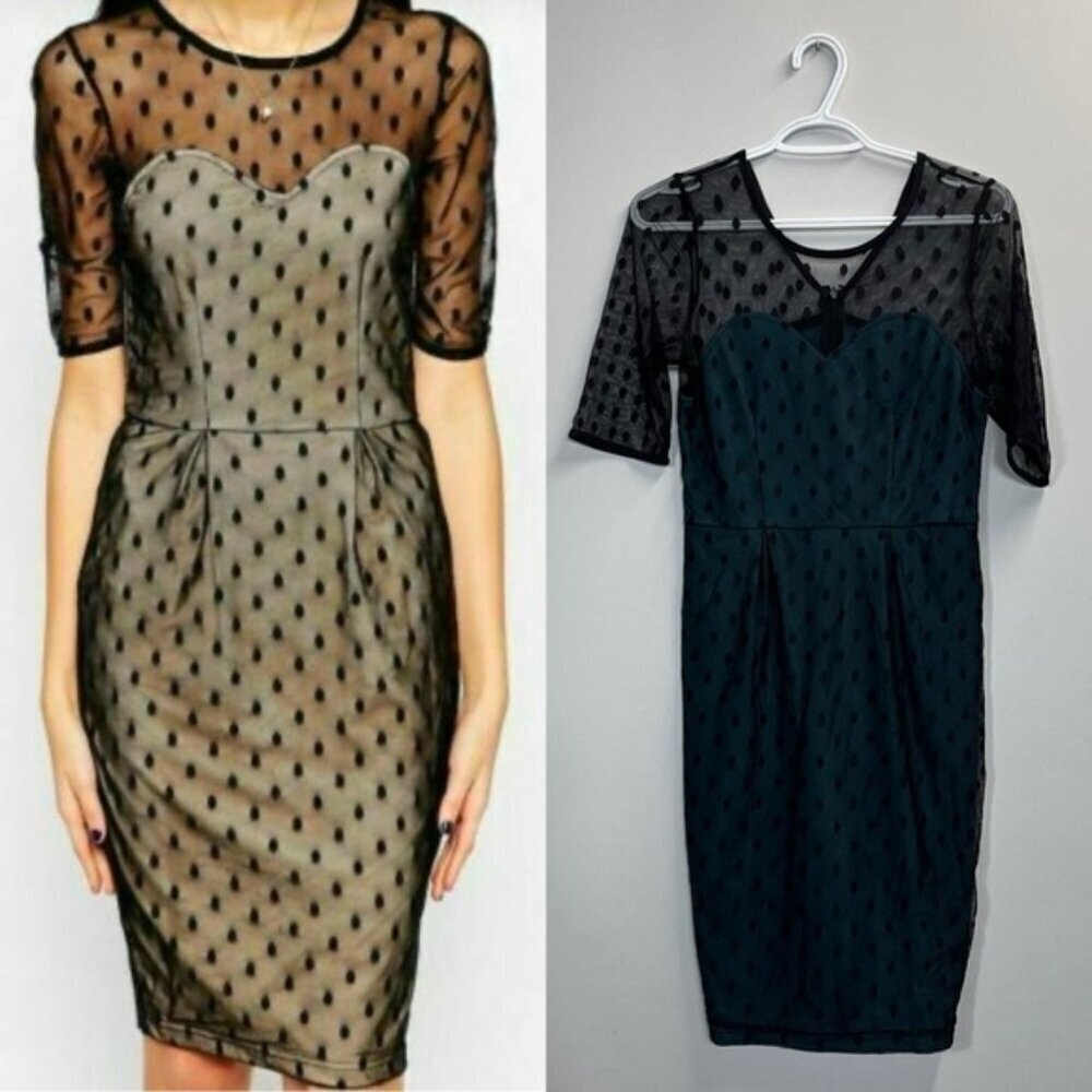 Sugarhill Boutique Polka Dot Shelled Dress Size 8